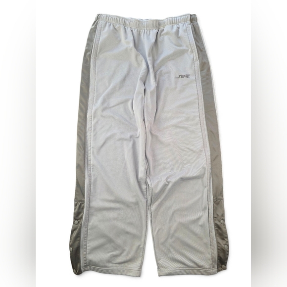 Nike Vintage Y2K Limited Edition Track Pants Gray XXL Snap Side Athletic Warm Up